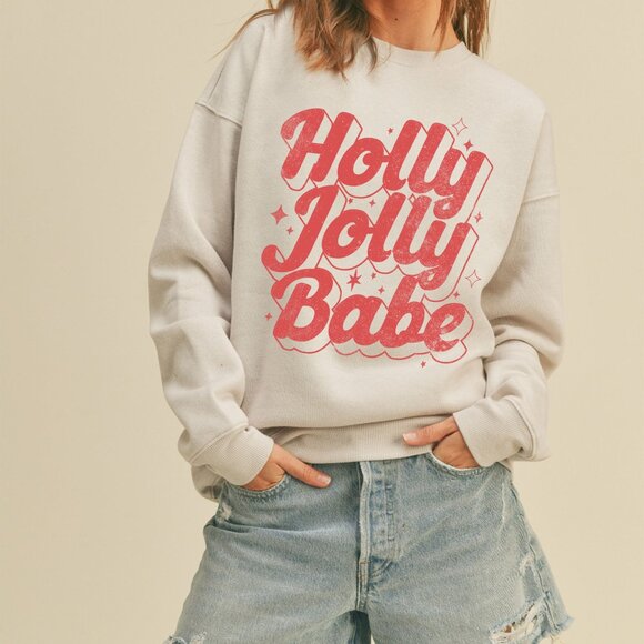 Holly Jolly Babe Graphic Sweatshirt - Picture 2 of 2